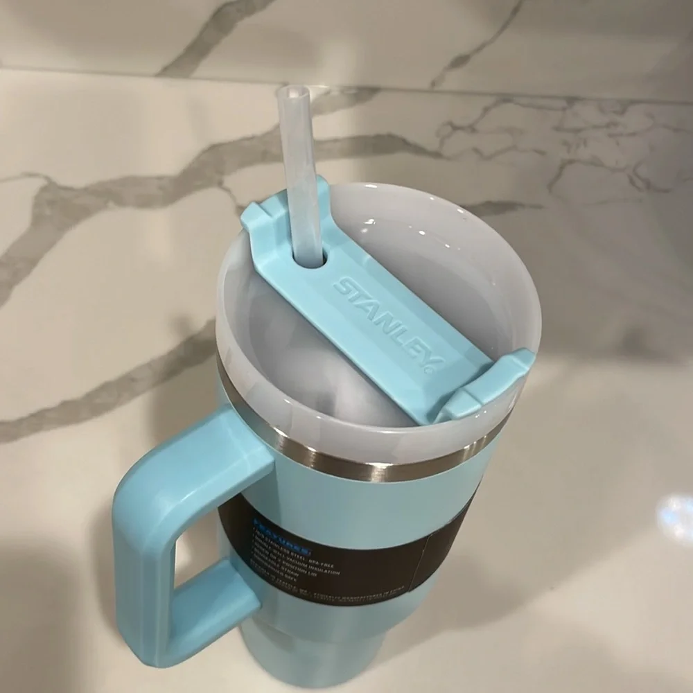 Stanley - AQUA - OG 40 oz Adventure Quencher Travel Tumbler (Light Blue) NWT!